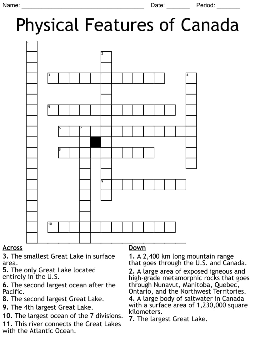 Free Printable Crossword Puzzles Canada Printable JD