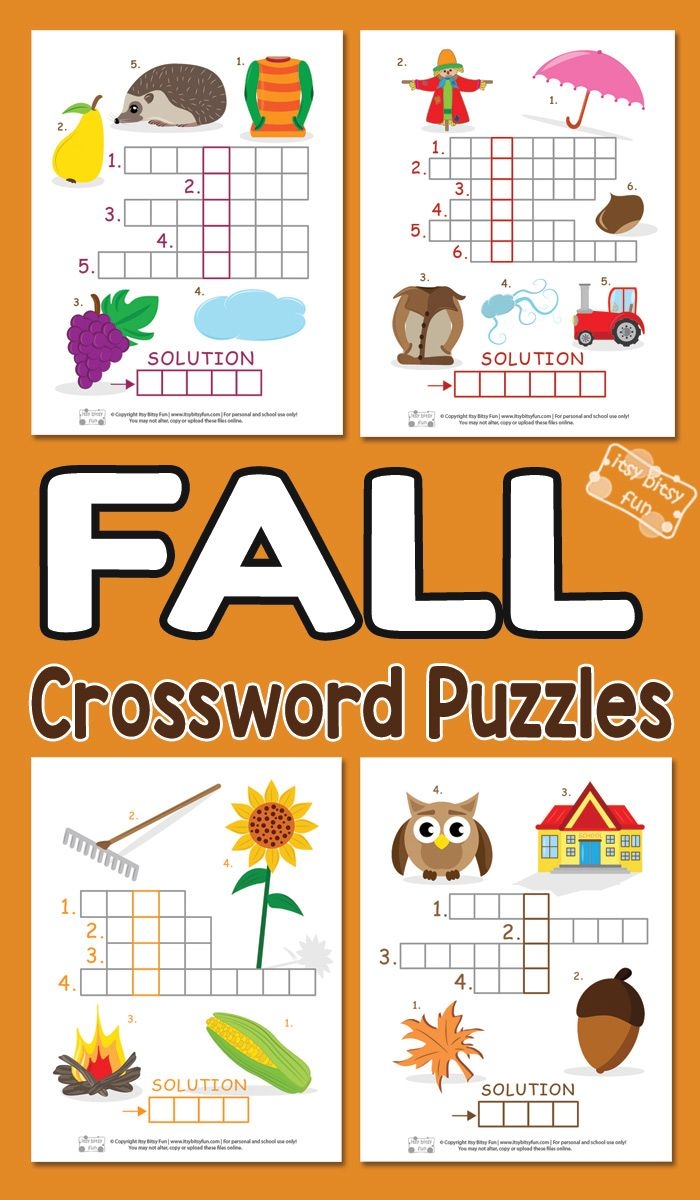 Printable Fall Crossword Puzzle