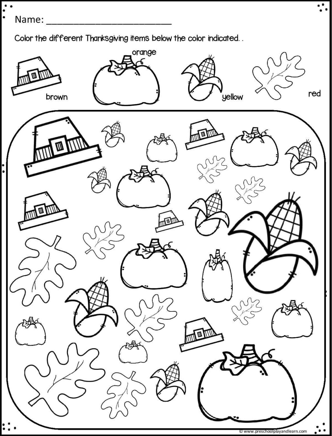 10 Thanksgiving Worksheets For Kindergarten Worksheets Decoomo