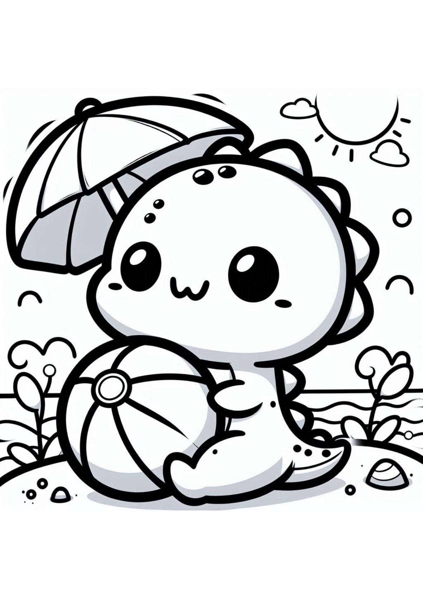 120 Kawaii Baby Dinosaur Coloring Pages For Children Baby Dinosaur 