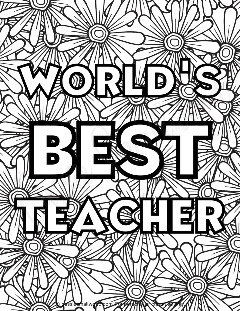 22 Cute Teacher Appreciation Coloring Pages And Cards 54 OFF