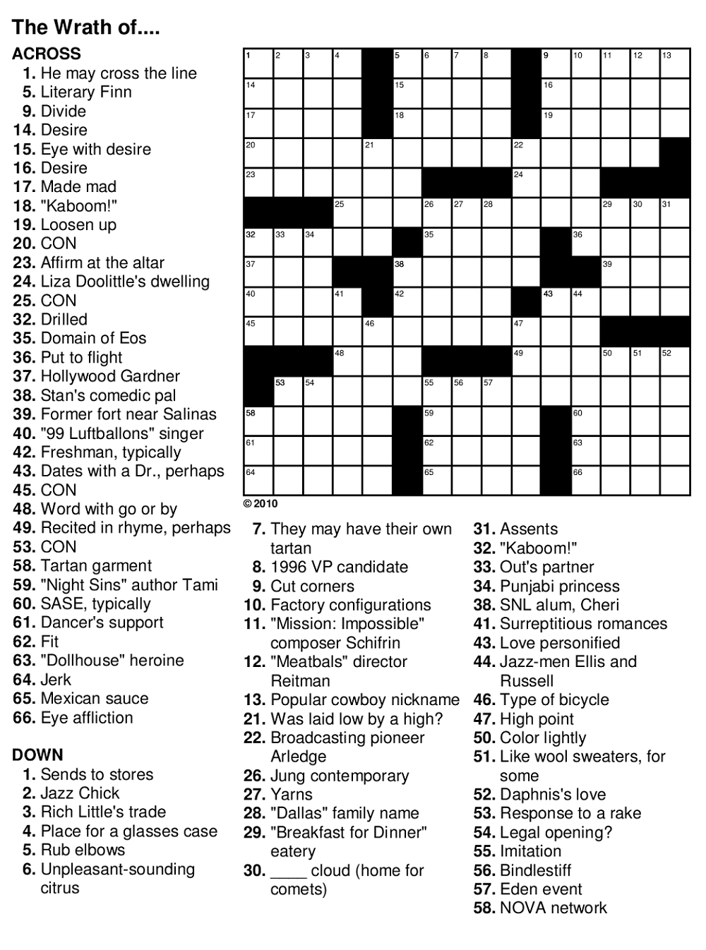 Advanced Crossword Puzzles Printable Printable Crossword Puzzles Online