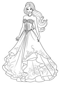 Barbie Coloring Book Pages Free Printable Barbie Coloring Pages For Kids
