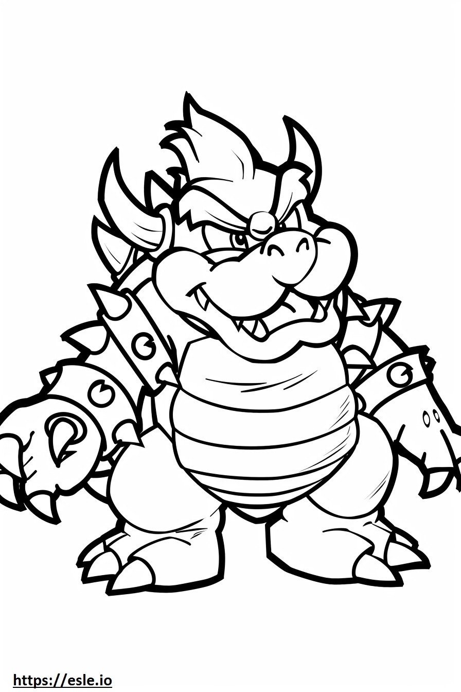 Bowser Mario Coloring Sheet