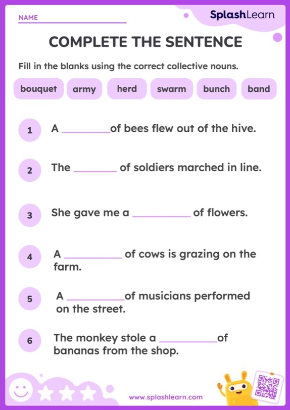 Collective Nouns Worksheets Free Printables YourDictionary 