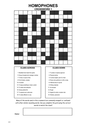 Crosswords Ks2 Printable Crossword Worksheets Free Printables 