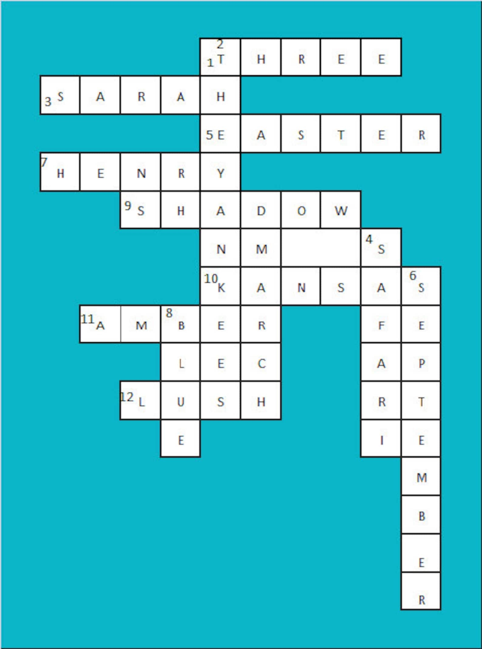 Custom Crossword Puzzle Printable Pdf Blank Crossword Etsy