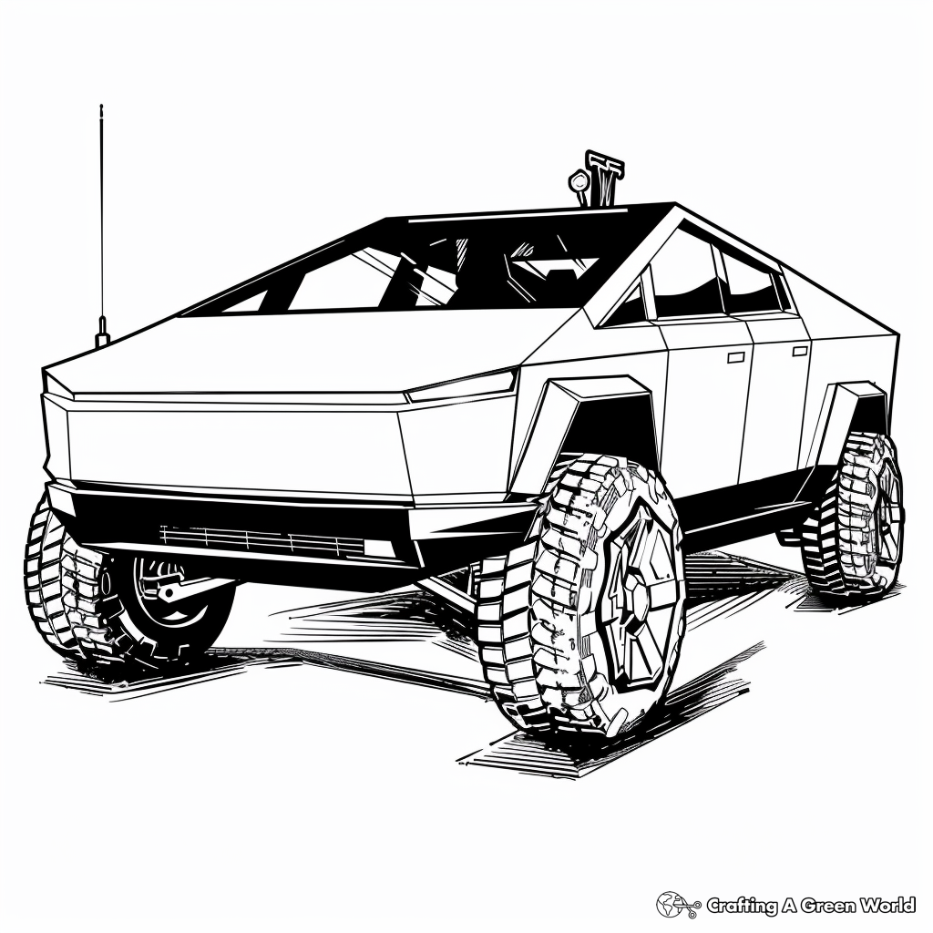 Cybertruck Coloring Page JCars Garage