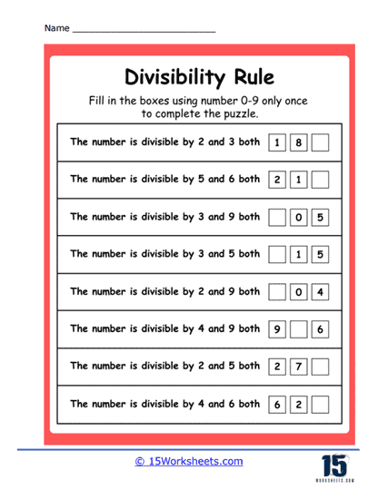 Divisibility Rules Worksheets 15 Worksheets Worksheets Library 