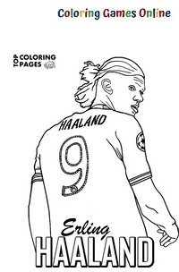 Erling Haaland Coloring Pages Coloring Games Online