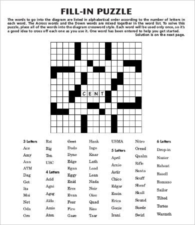 Free Printable Word Fill In Puzzles Pdf FreePrintableTM
