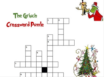 Grinch Crossword Puzzle By Miss Carlo 39 s Creations TPT