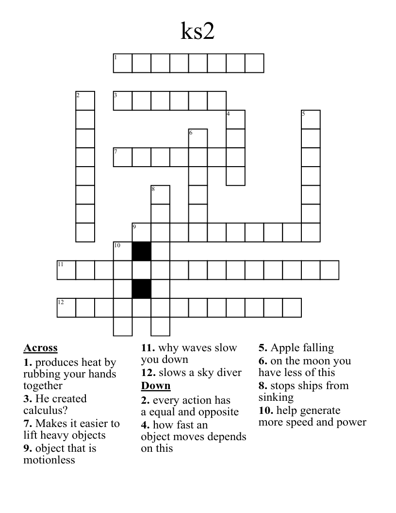 Ks2 Crossword WordMint