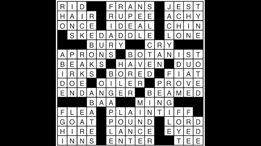 Metro Crossword Puzzle Answers August 14 2018 Metro US