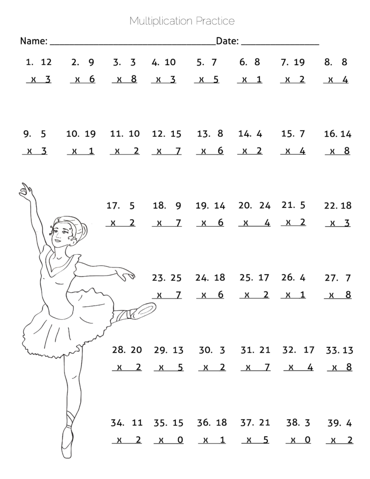 Multiplication Practice Sheets Grade 3 Multiplication Worksheets