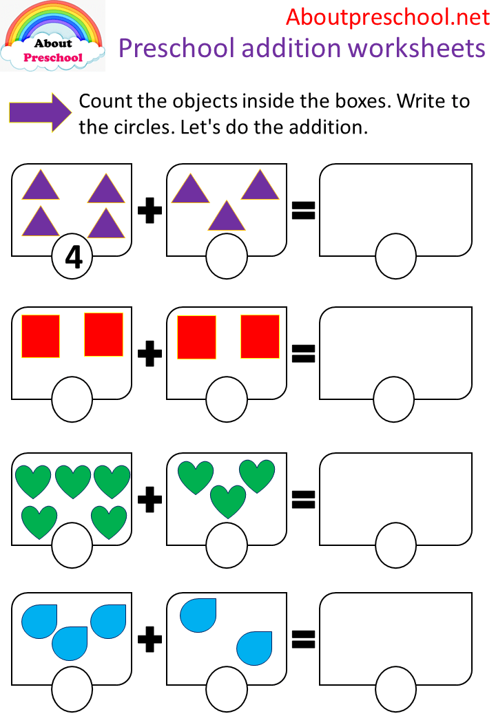 Preschool Adding Worksheets