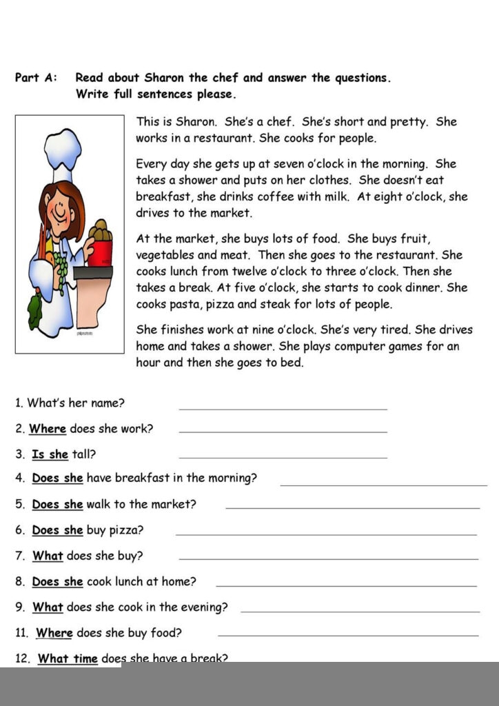 Printable Reading Comprehension Worksheets Printable Worksheets