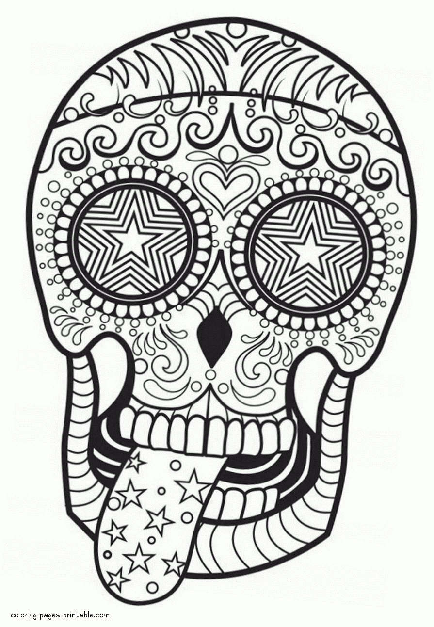 Skull Adult Coloring Pages COLORING PAGES PRINTABLE COM