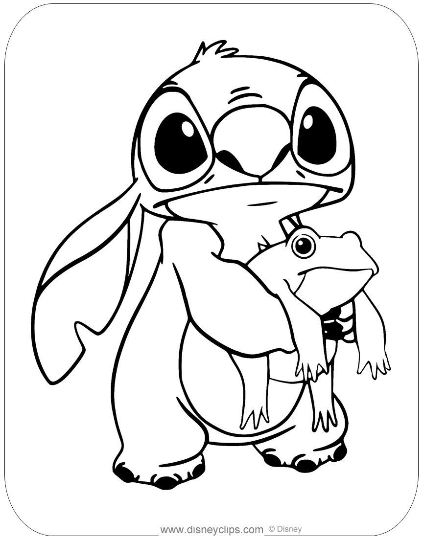 Stitch Drawing Lilo And Stitch Drawings Frog Coloring Pages