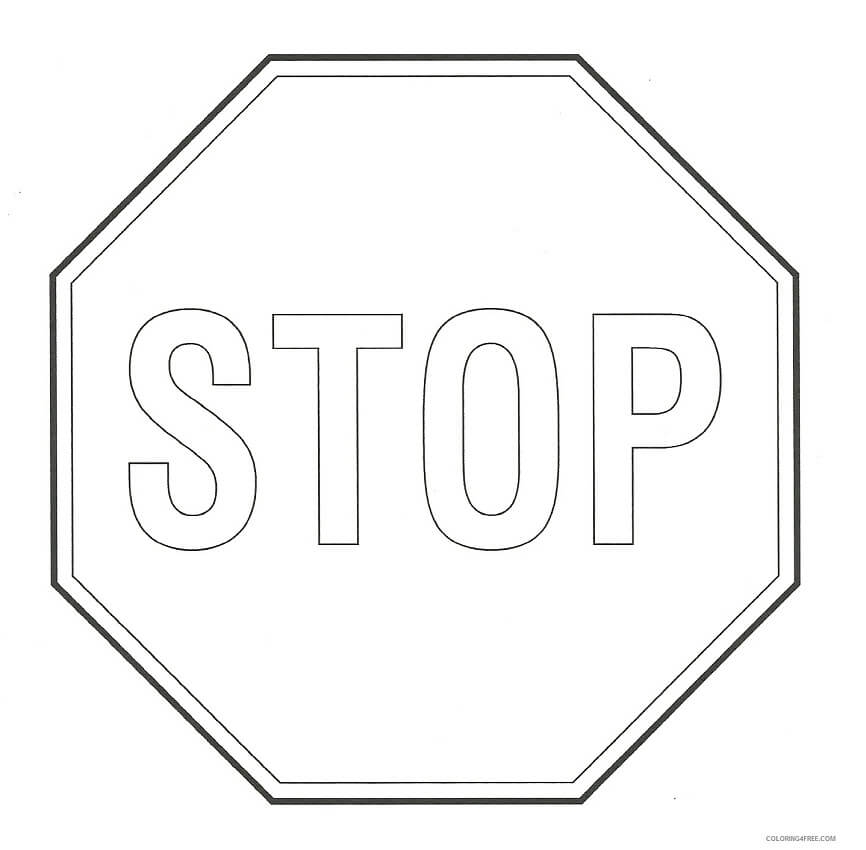 Stop Sign 3 Coloring Page Free Printable Coloring Pages For Kids