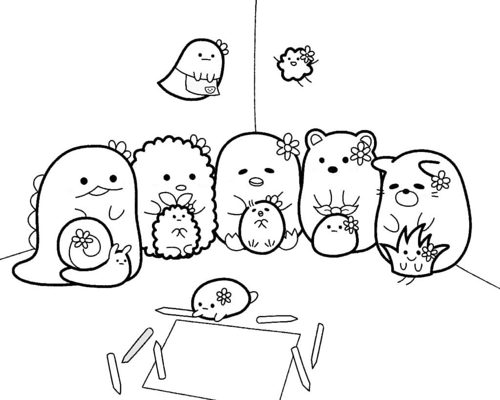 Sumikko Gurashi 5 Coloring Page Free Printable Coloring Pages For Kids
