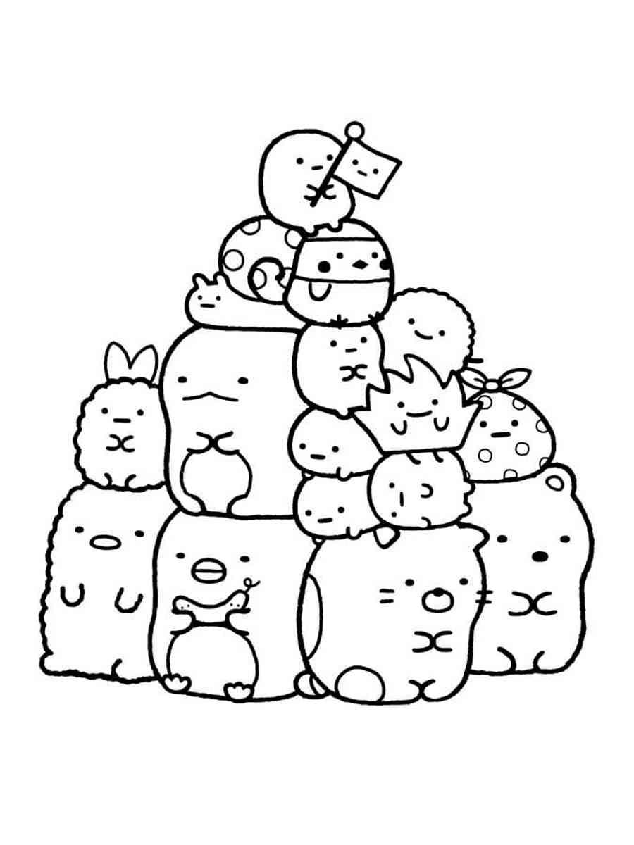 Sumikko Gurashi Coloring Page Coloring Home