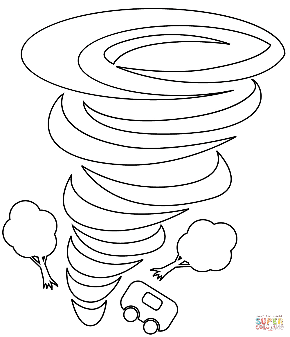Tornado Coloring Page Coloring Games Online