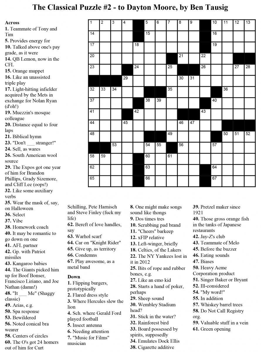Usa Today Crossword Puzzle Printable Printable Crossword Puzzles
