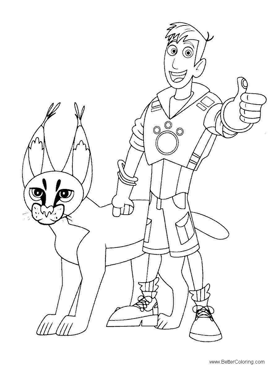 Wild Kratts Coloring Pages With Panther Free Printable Coloring Pages