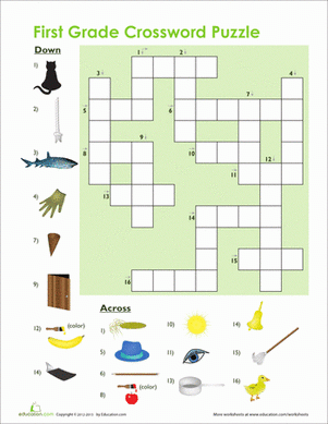 1st Grade Crossword Puzzles