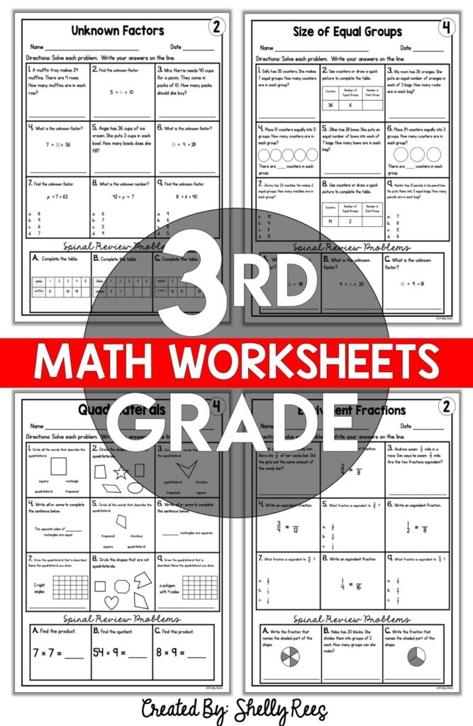 Printable Worksheets For Kids 3rd Grade