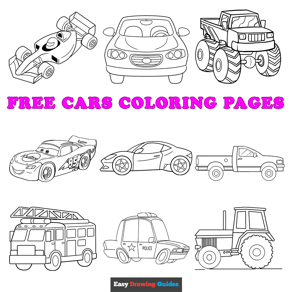 Cars Printable Coloring Pages For Kids