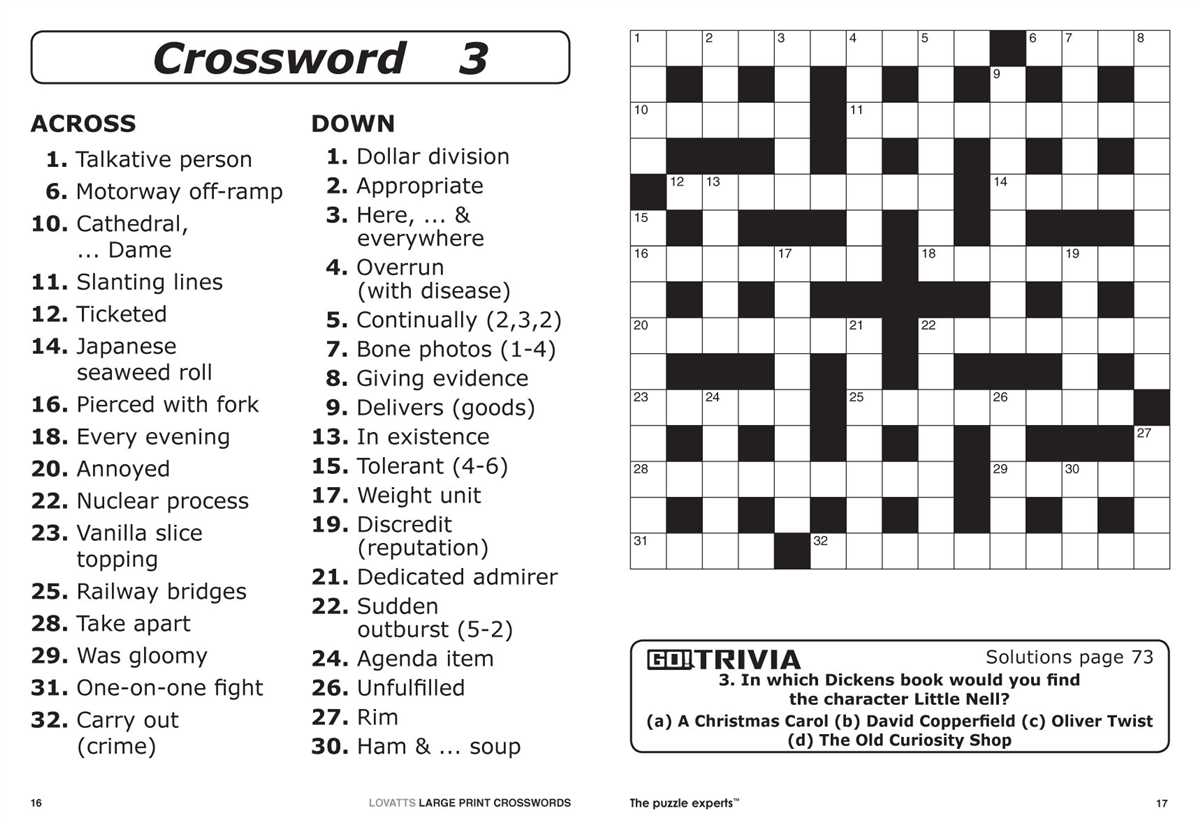 Challenge Your Brain With Free Printable Diagramless Crossword Puzzles