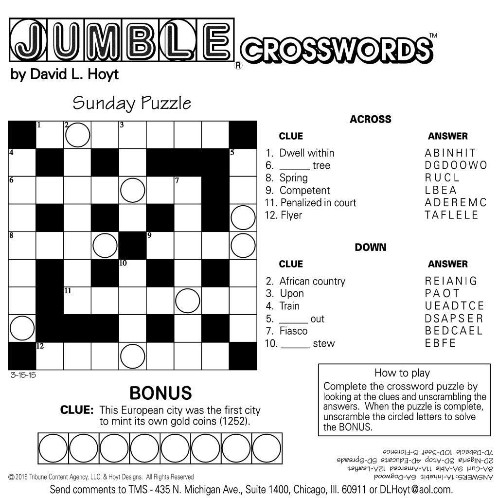 Chicago Sun Times Crossword Puzzle Printable Printable Crossword Puzzles