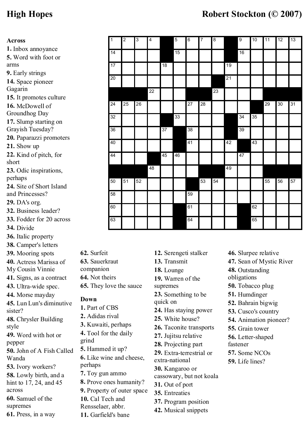 Crossword Puzzles With Word Bank Printable