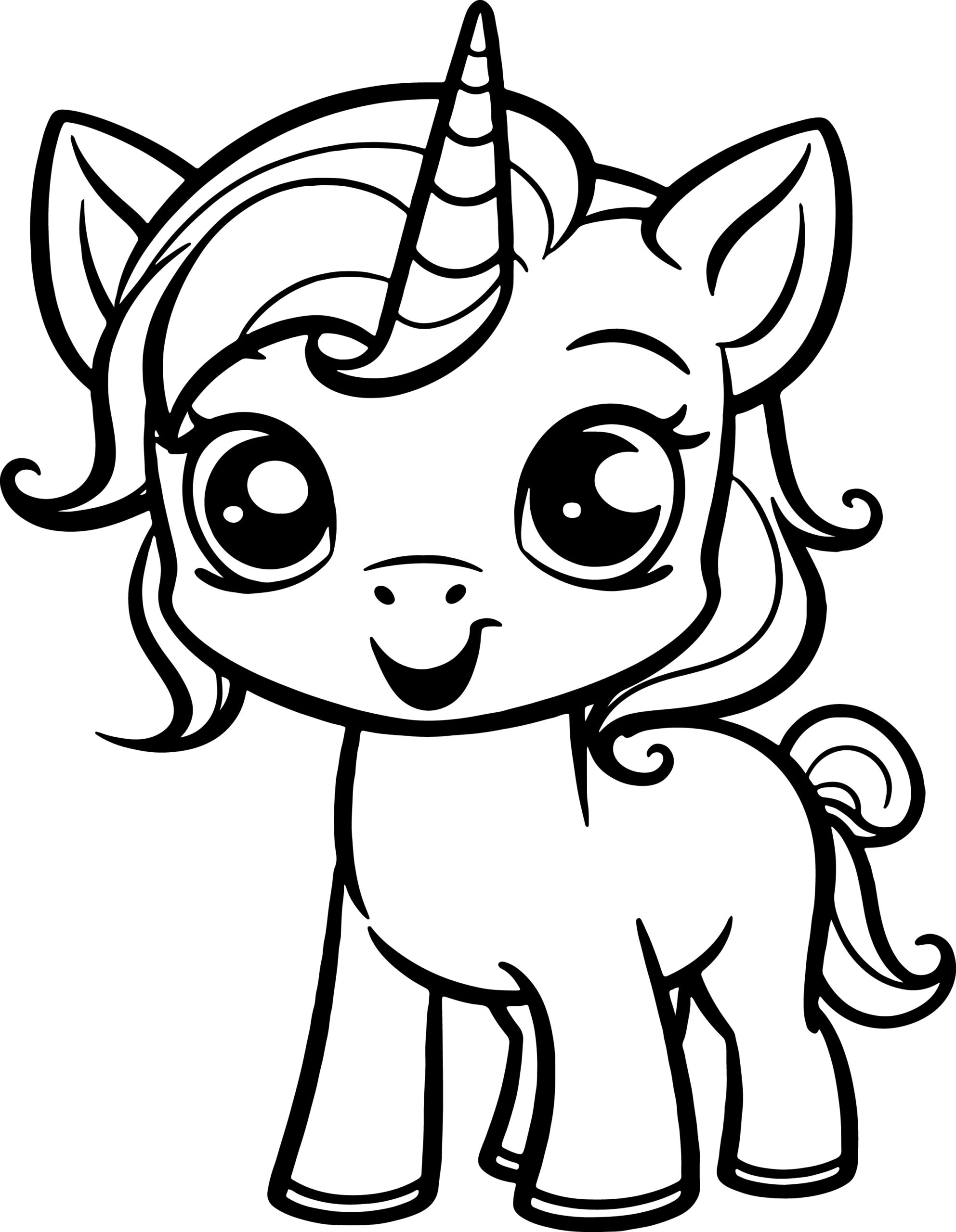 Cute Unicorn Coloring Pages For Kids