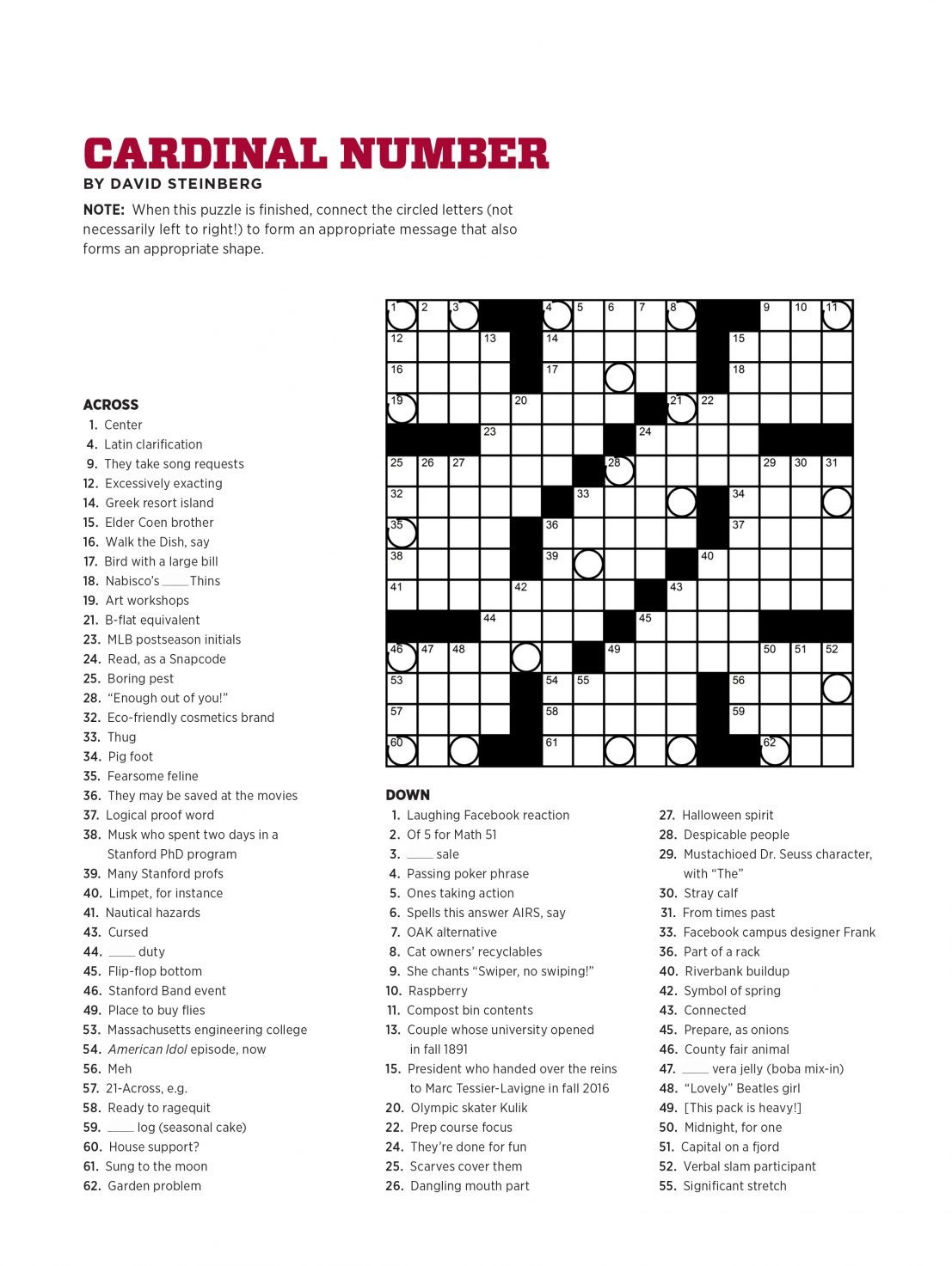 Daily Printable Crossword Puzzles Free