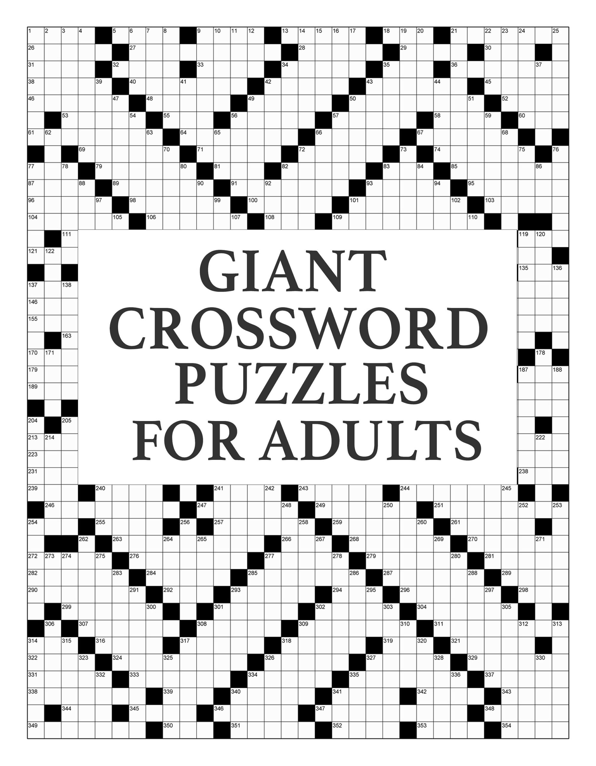 Digital Download 40 Printable Giant Crossword Puzzles For Etsy