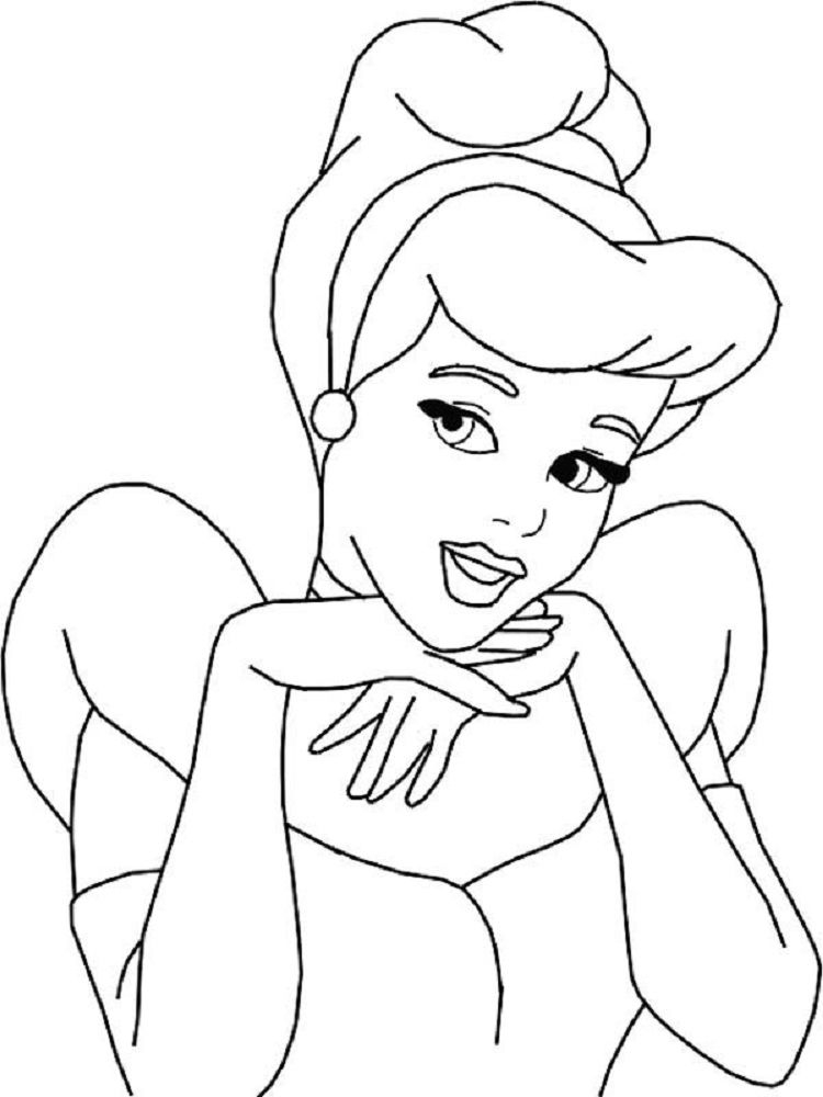 Disney Princess Coloring Pages Easy