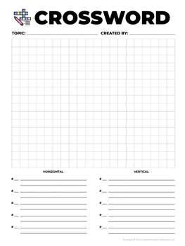 Editable Crossword Puzzle Template