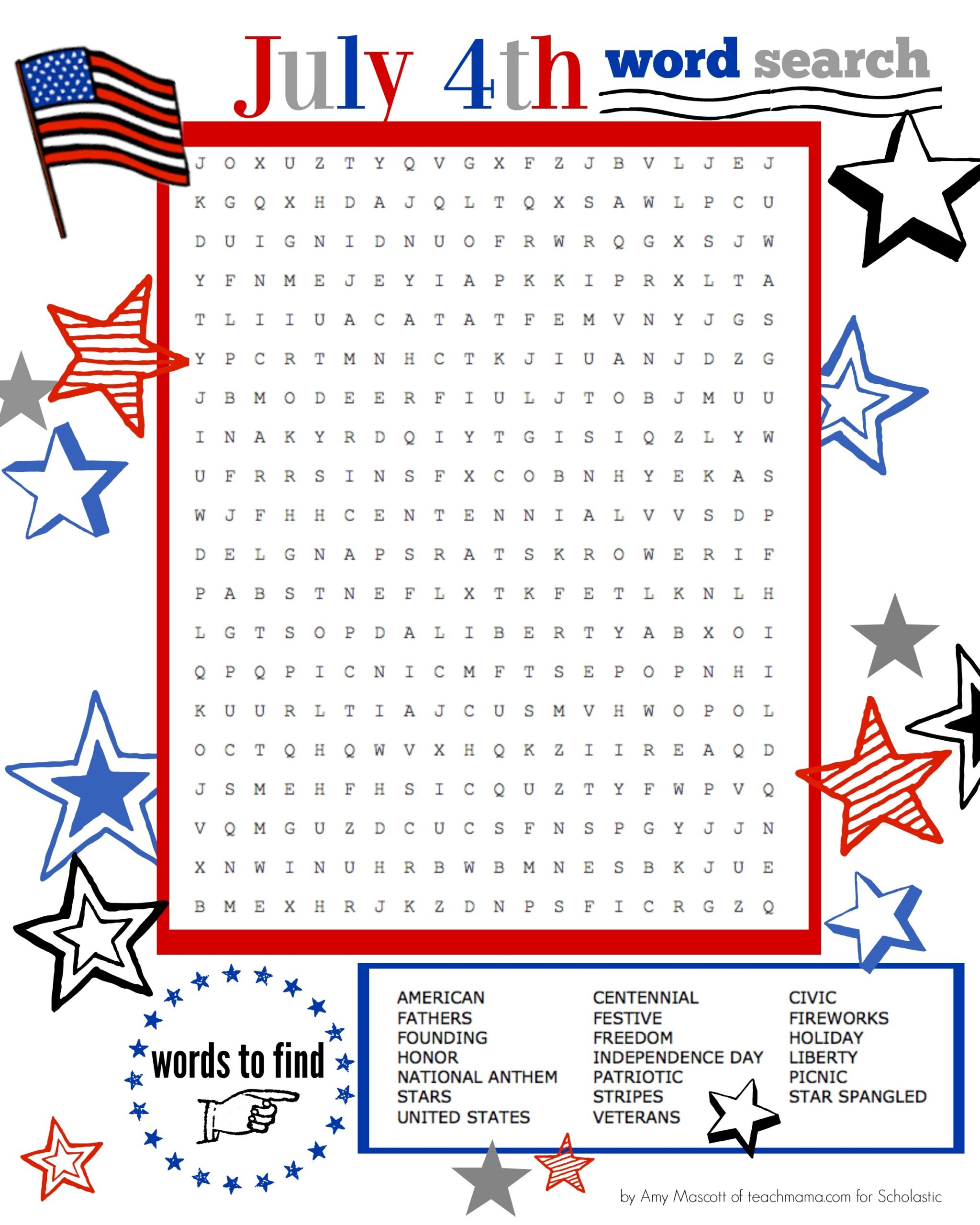 Fourth Of July Crossword Puzzle