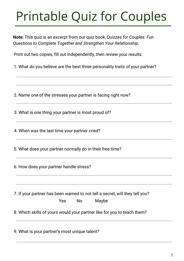 Free Couples Counseling Online Worksheets