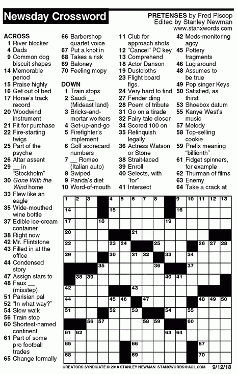 Free Daily Crosswords To Print Printable Crossword Puzzles Online