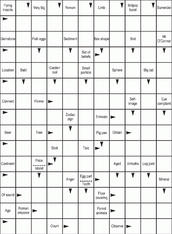 Free Printable Arrow Word Puzzles Printable Templates