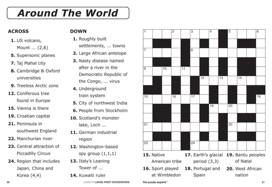 Free Printable Crossword Puzzle Maker With Answer Key
