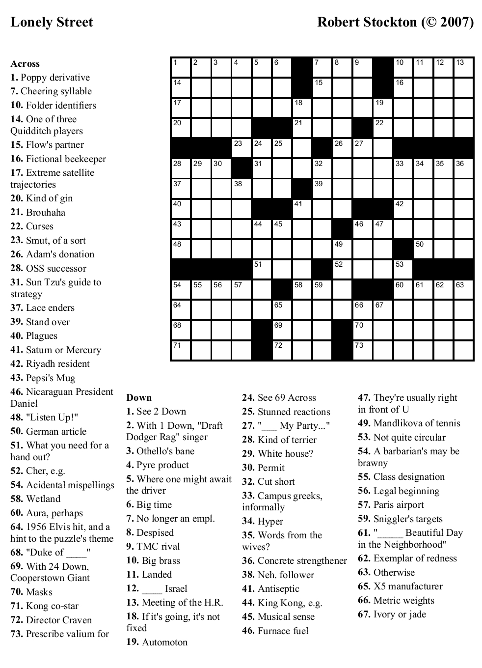 Free Printable Crossword Puzzles Medium Difficulty Pdf Printable Free 