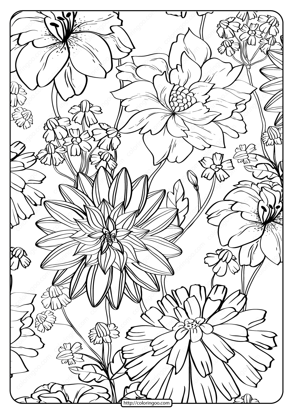 Free Printable Flower Coloring Pages For Kids Best Coloring Pages For 