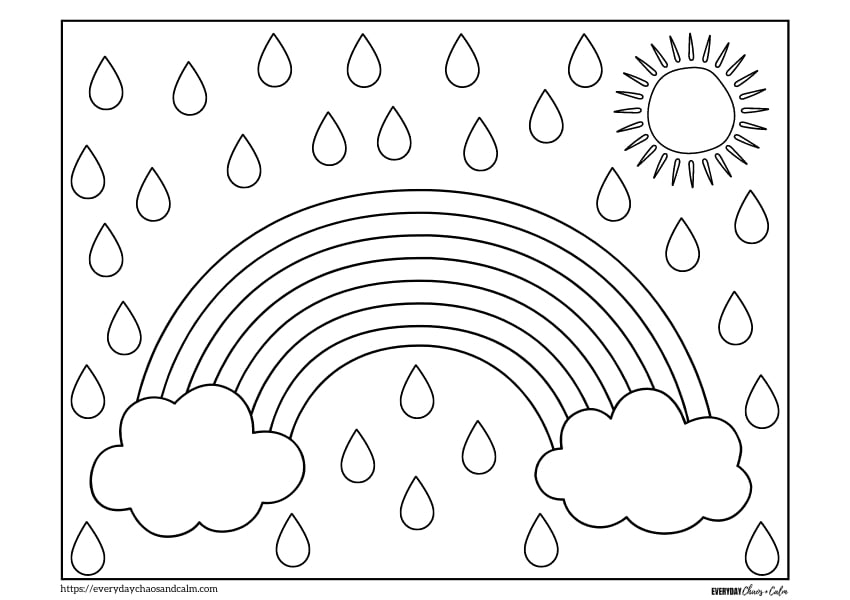 Free Printable Rainbow Coloring Pages