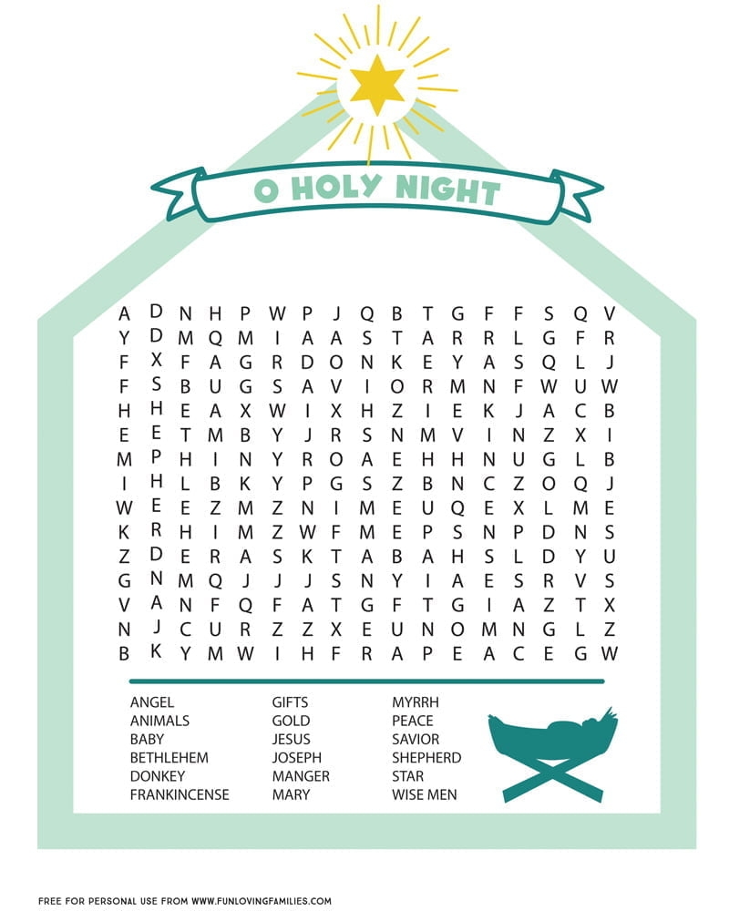 Free Printable Religious Christmas Crossword Puzzles Crossword 