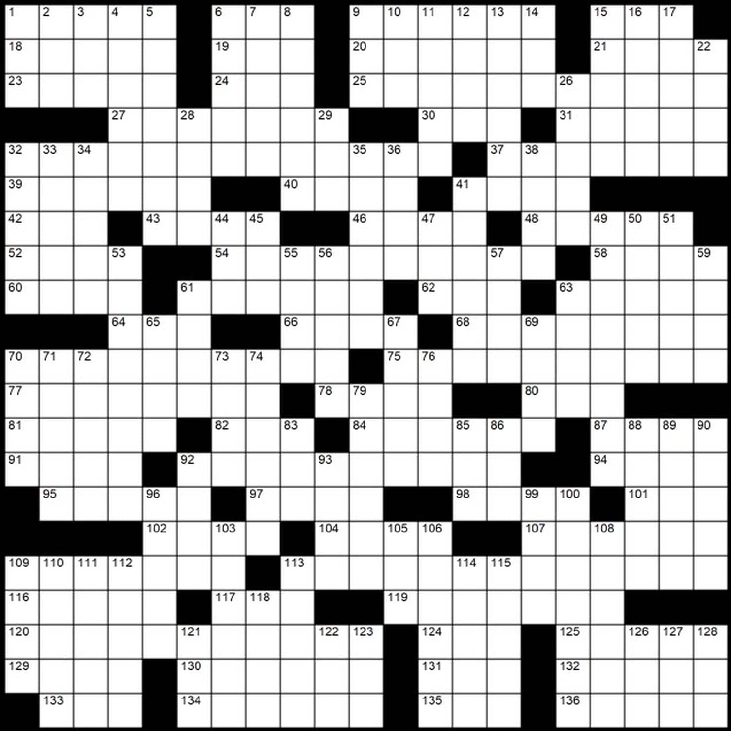 Free Sunday Crossword Puzzles Printable